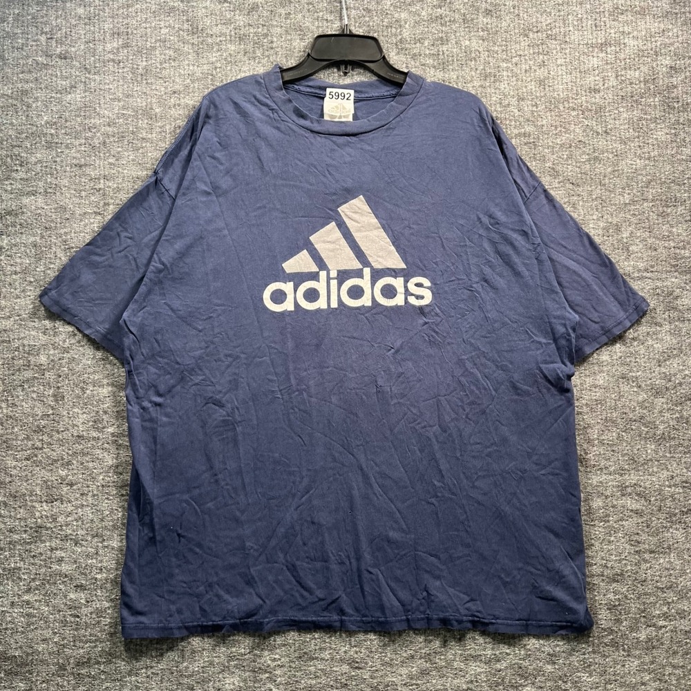 Adidas Mens Graphic T-Shirt XL Navy Blue Short Sleeve Logo Tee